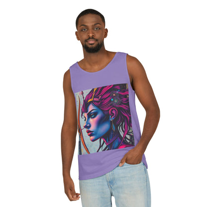 Unisex Garment-Dyed, Tank Top, Sagittarius Design, Pop Art, 100% US cotton