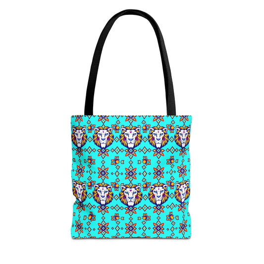 Tote Bag (AOP), Leo, Zodiac v1, Jewel Pattern