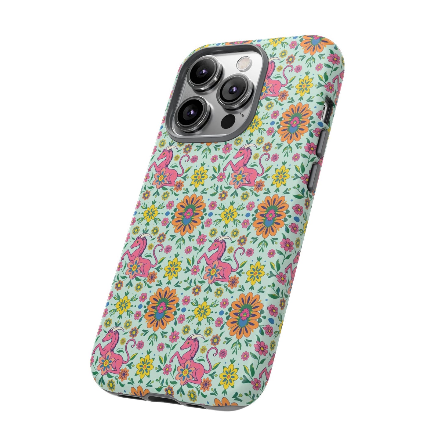 Tough Cases, Aquarius, Zodiac, Flower Pattern