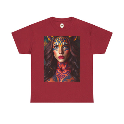Unisex Heavy Cotton T-Shirt, Leo, Zodiac, Sexy Art