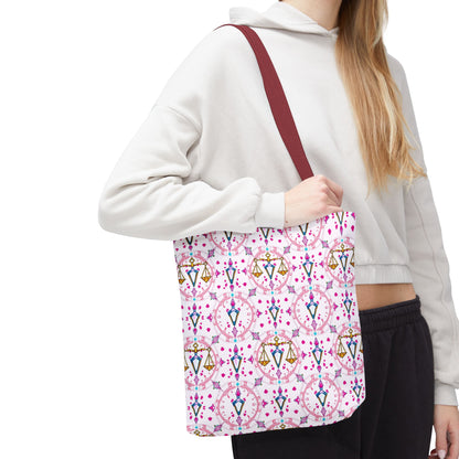 Tote Bag (AOP), Libra, Zodiac, Jewel Pattern