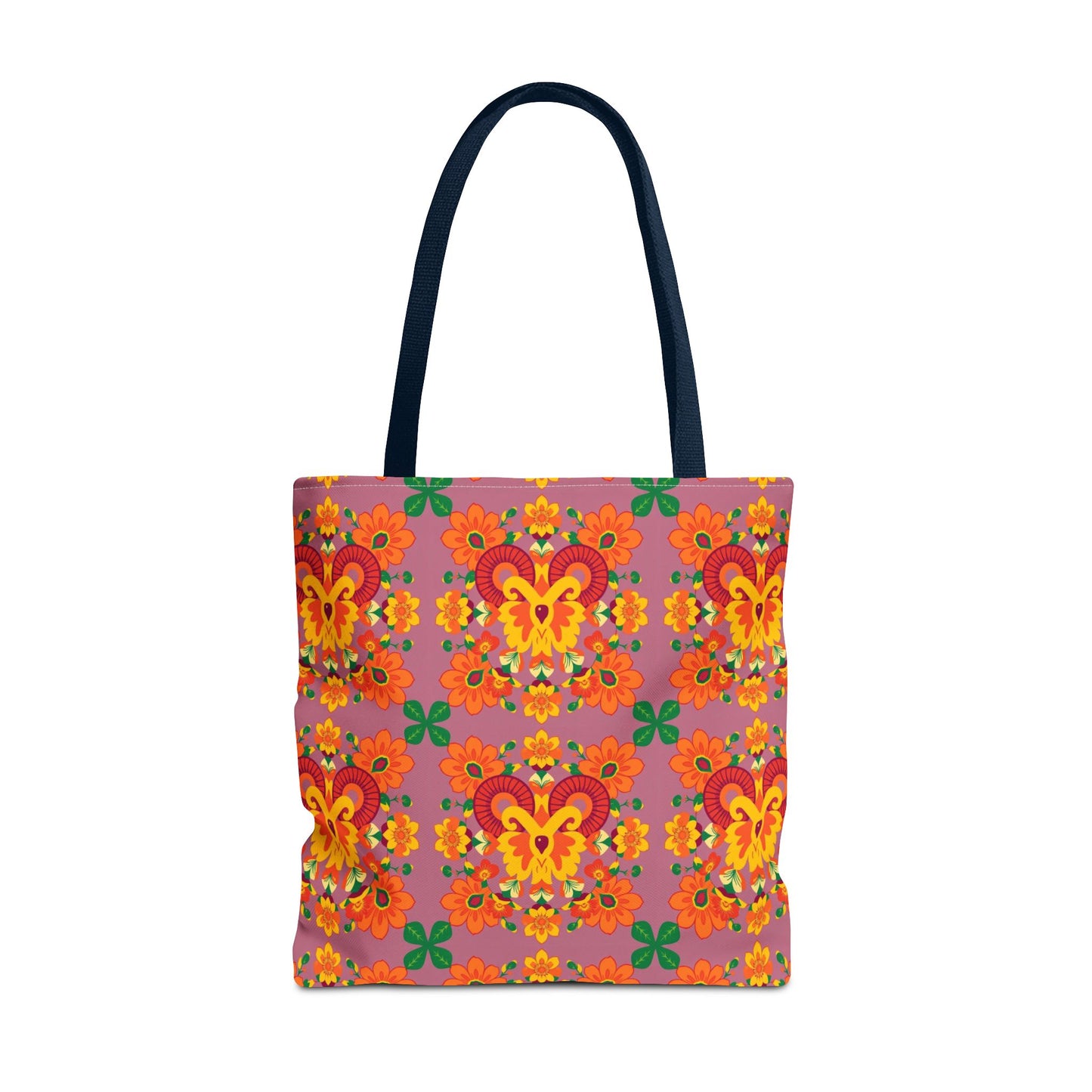 Tote Bag (AOP), Aries, Zodiac v1, Flower Pattern