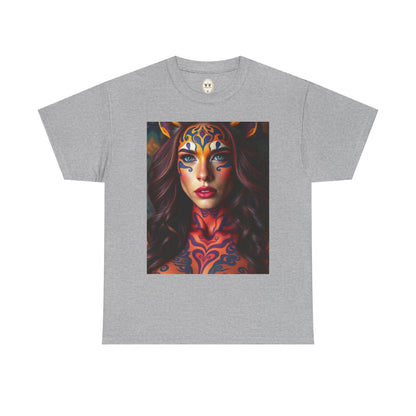 Unisex Heavy Cotton T-Shirt, Leo, Zodiac, Sexy Art