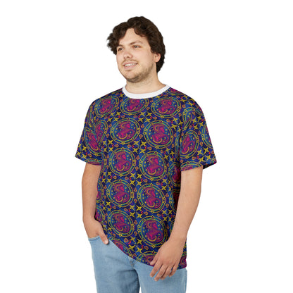 Unisex Cut & Sew T-Shirt, AOP, Capricorn, Zodiac, Pattern