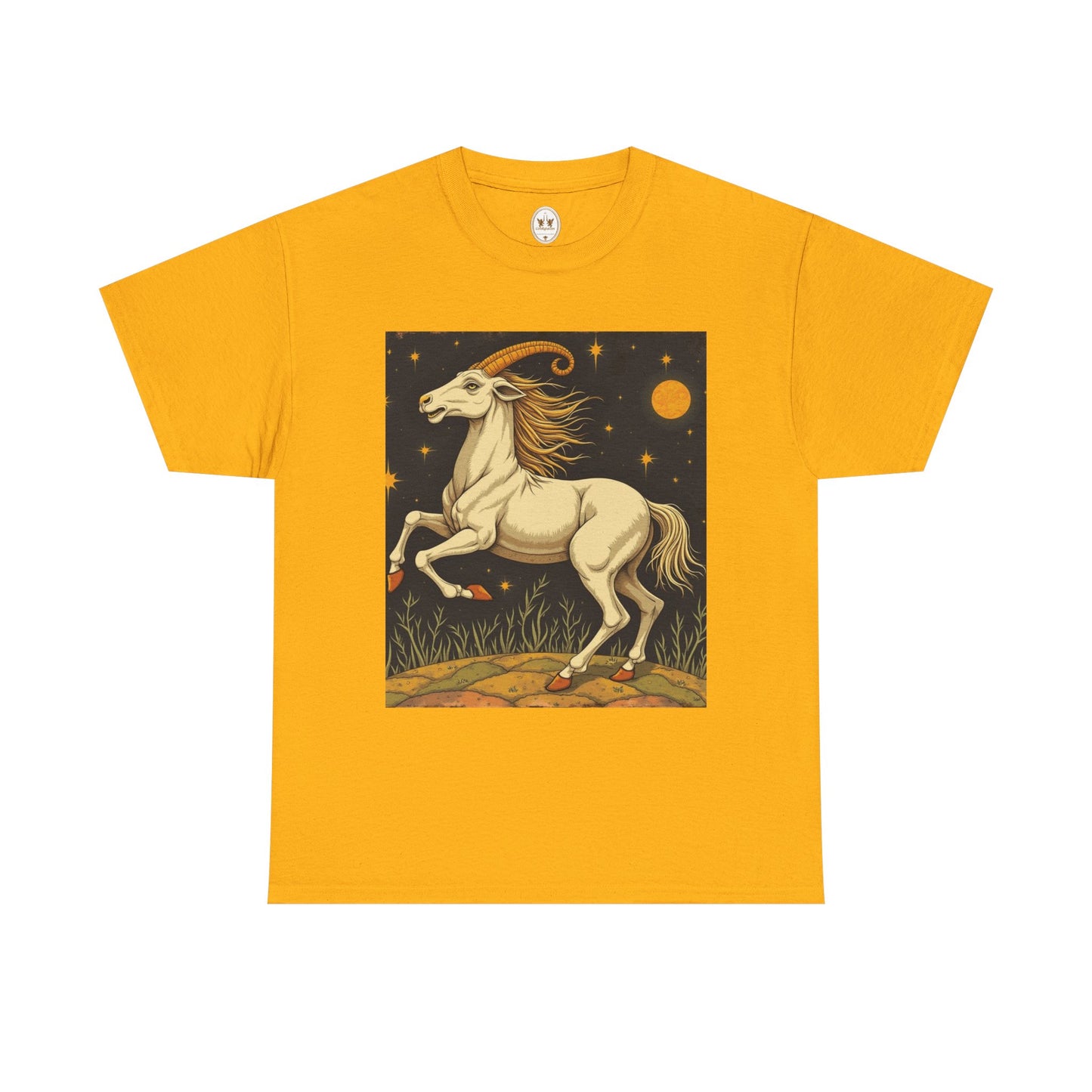 Unisex Heavy Cotton T-Shirt, Aries Animal, Zodiac Design