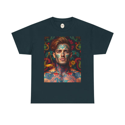 Unisex Heavy Cotton T-Shirt, Libra, Zodiac, Sexy Art