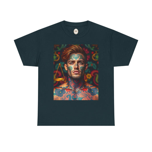 Unisex Heavy Cotton T-Shirt, Libra, Zodiac, Sexy Art