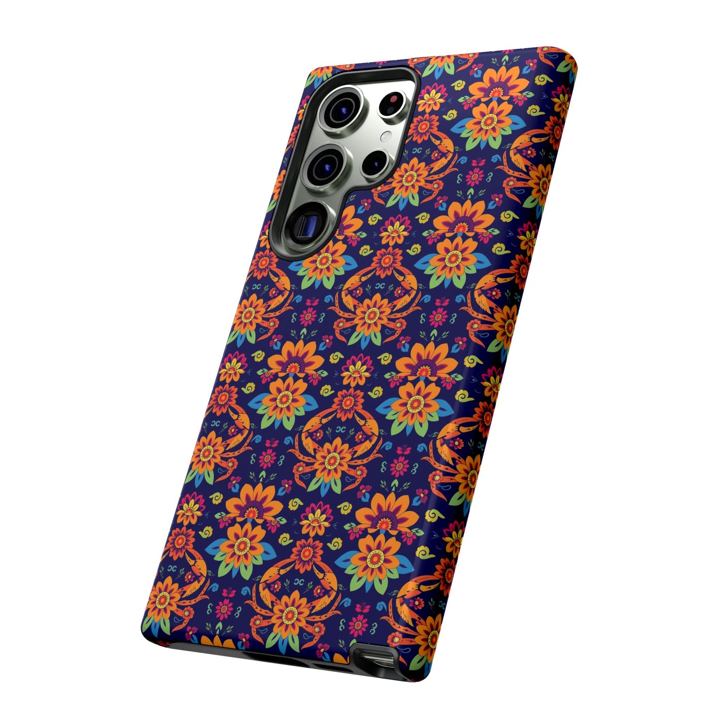 Tough Cases, Cancer, Zodiac, Flower Pattern