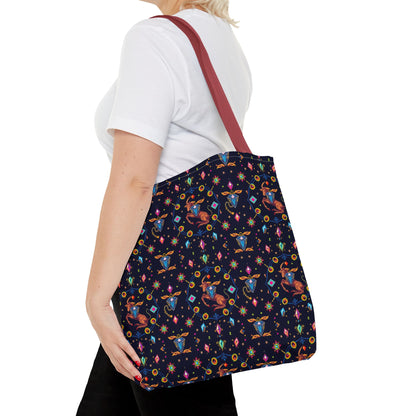 Tote Bag (AOP), Capricorn, Zodiac v1, Jewel Pattern