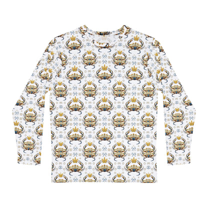 Men's Long Sleeve Shirt, (AOP), Cancer, Zodiac v3, Pattern