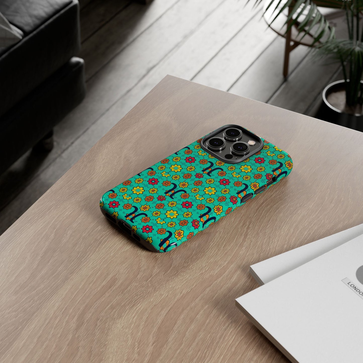 Tough Cases, Aquarius, Zodiac v2, Flower Pattern