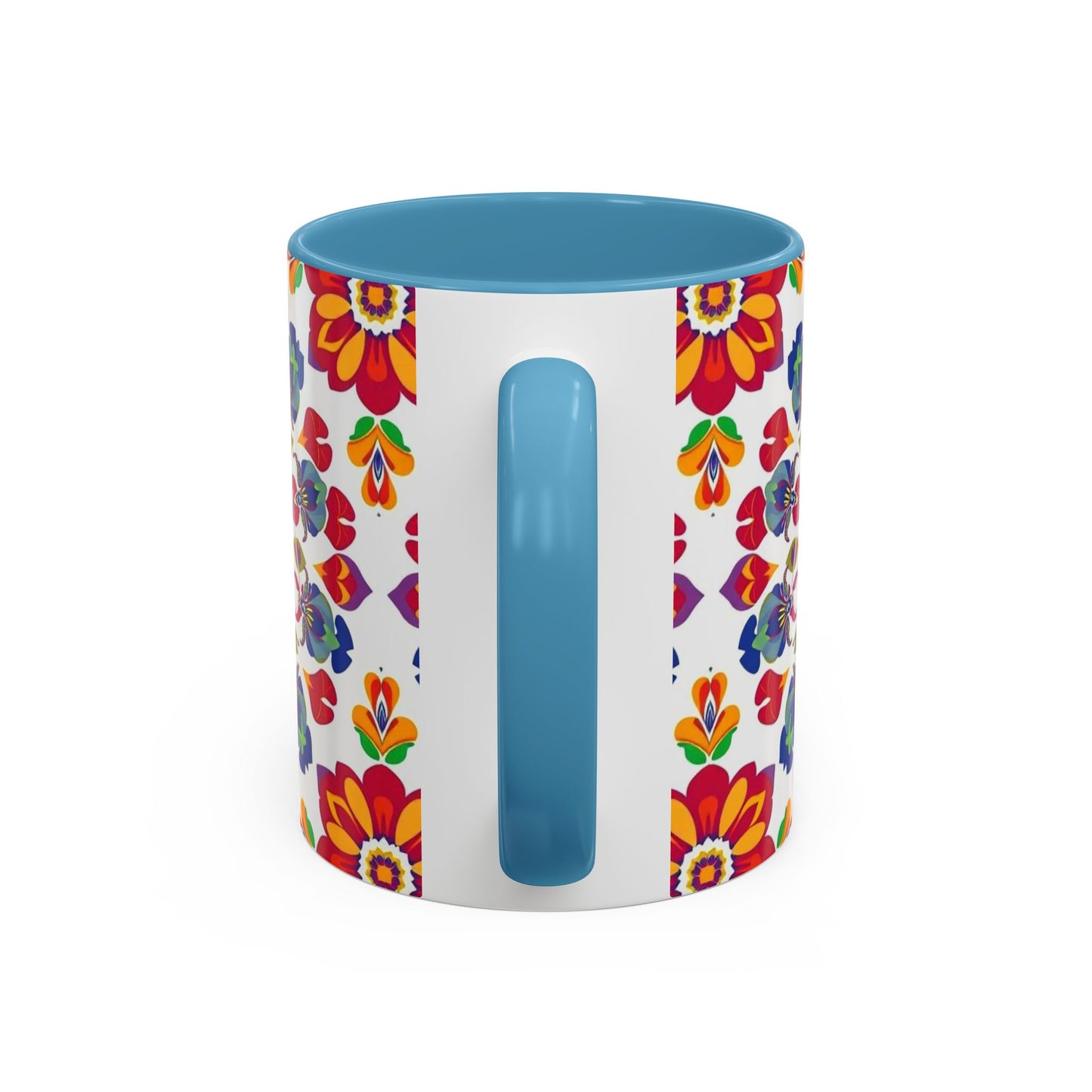 Accent Coffee Mug, Libra, Zodiac v1, Flower Pattern, (11, 15oz)