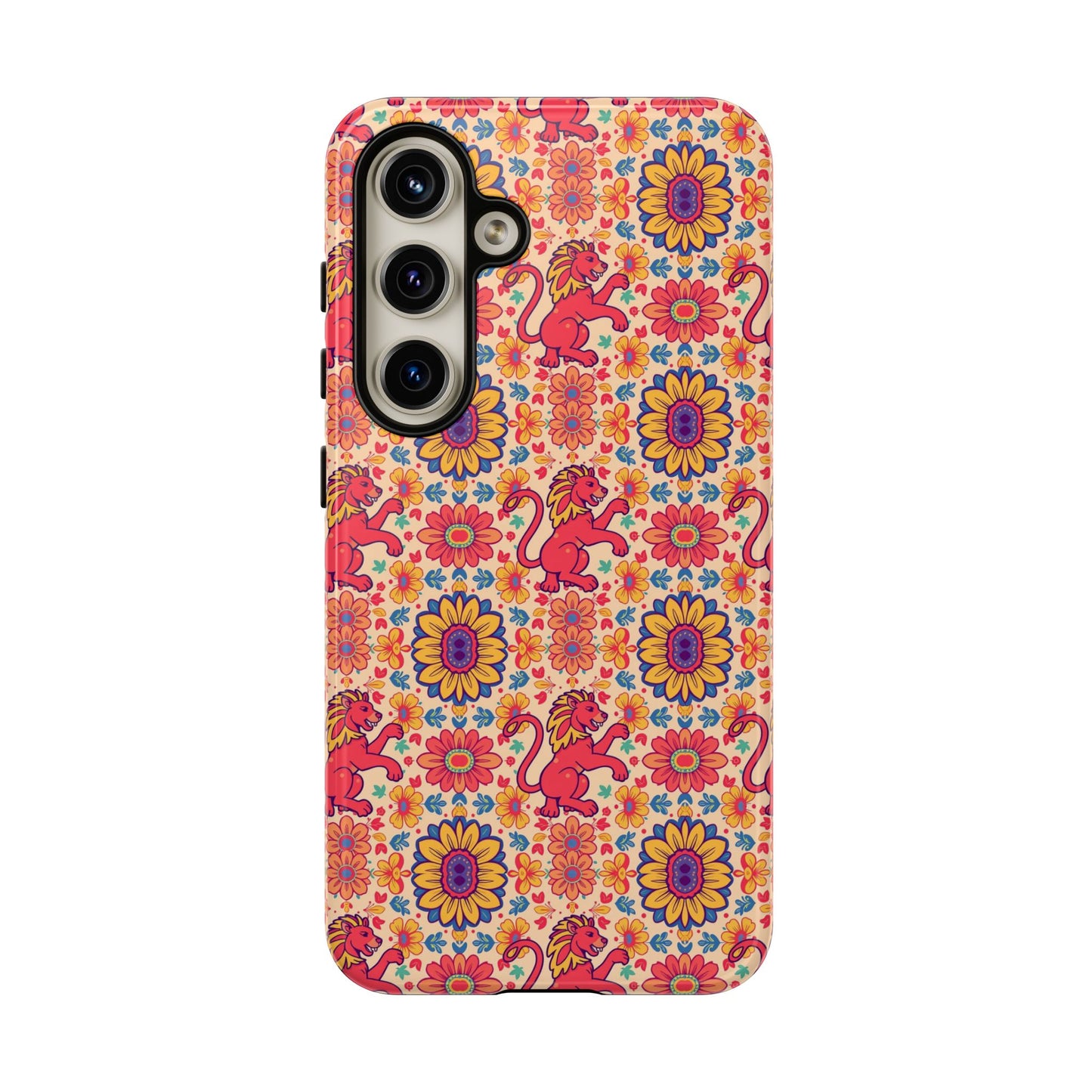 Tough Cases, Leo, Zodiac v1, Flower Pattern