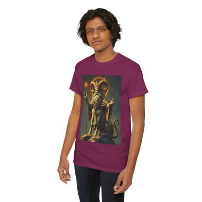 Unisex Heavy Cotton T-Shirt, Taurus God, Zodiac Design