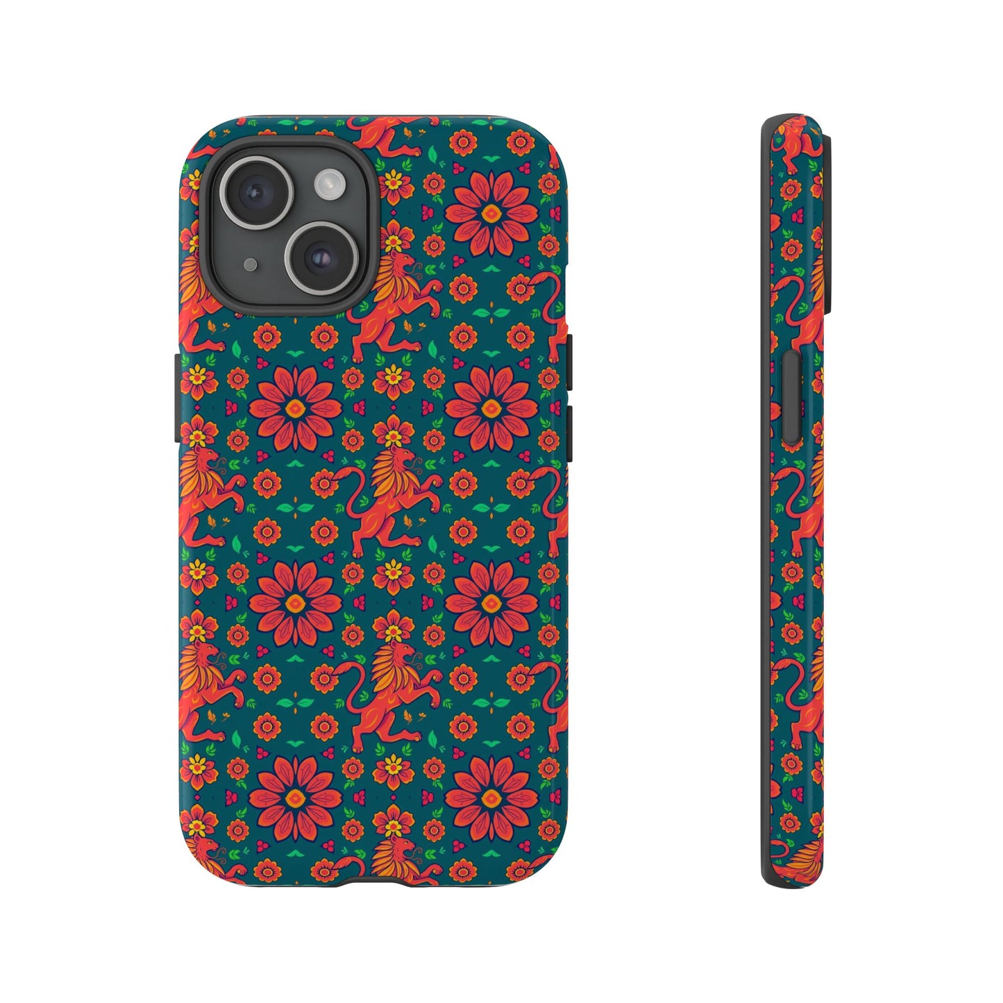 Tough Cases, Leo, Zodiac v2, Flower Pattern