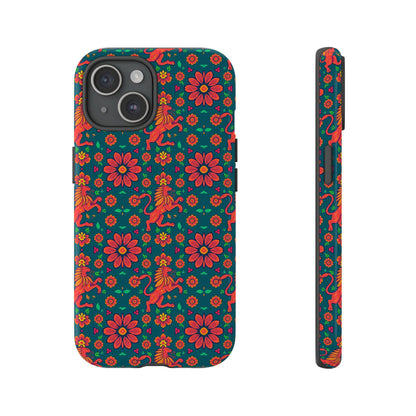 Tough Cases, Leo, Zodiac v2, Flower Pattern