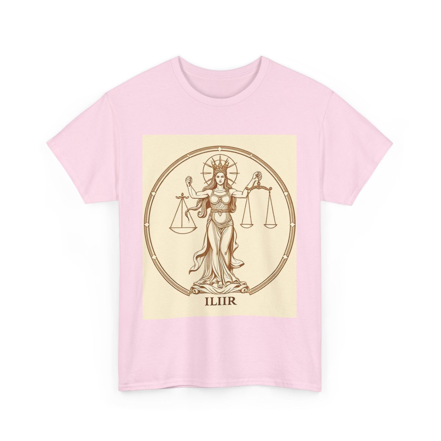 Unisex Heavy Cotton T-Shirt, Libra Goddess, Zodiac Design