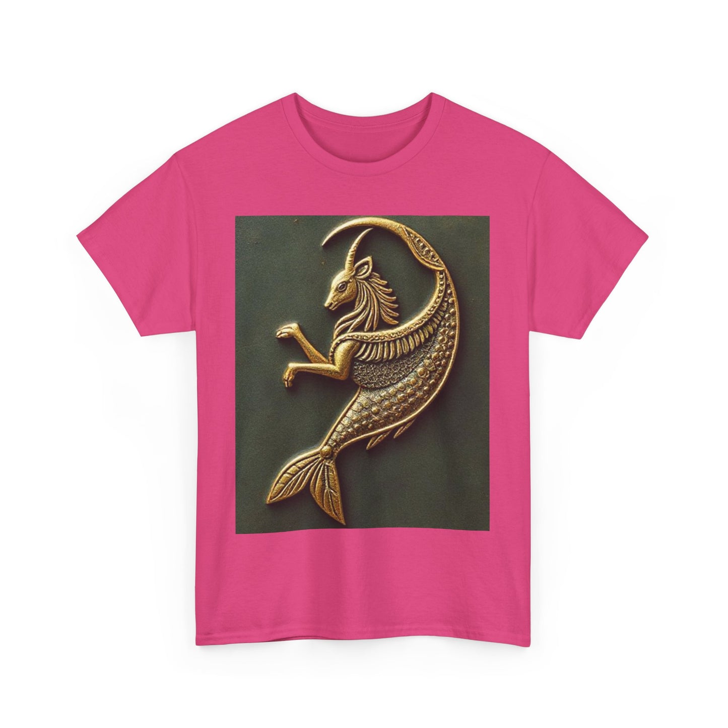 Unisex Heavy Cotton T-Shirt, Capricorn Animal. Symbol, Zodiac Design