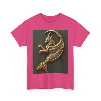 Unisex Heavy Cotton T-Shirt, Capricorn Animal. Symbol, Zodiac Design