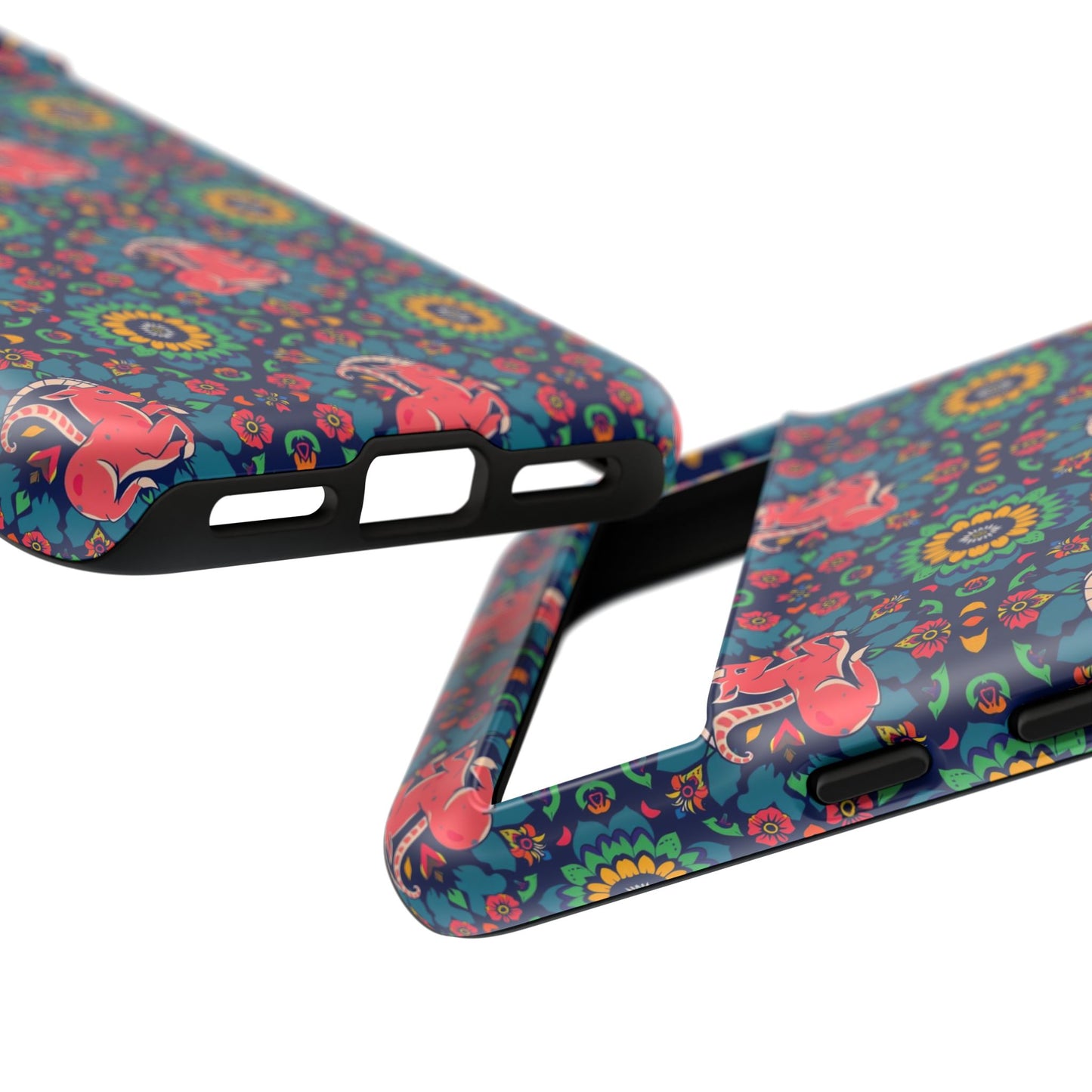 Tough Cases, Capricorn, Zodiac v1, Flower Pattern