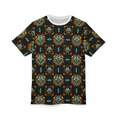 Unisex Cut & Sew T-Shirt, (AOP), Scorpio, Zodiac, Jewels Pattern