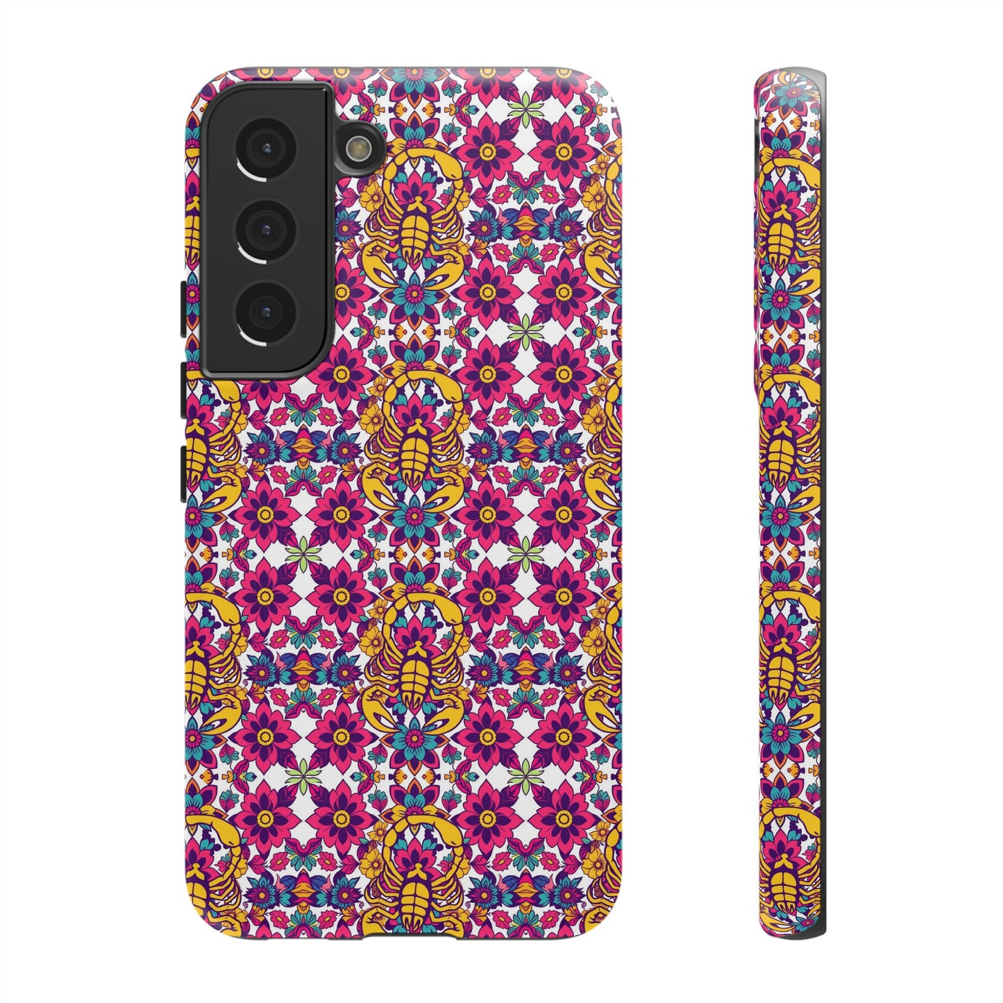 Tough Cases, Scorpio, Zodiac v2, Flower Pattern