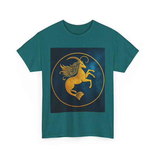Unisex Heavy Cotton T-Shirt, Capricorn Animal v3, Symbol, Zodiac Design