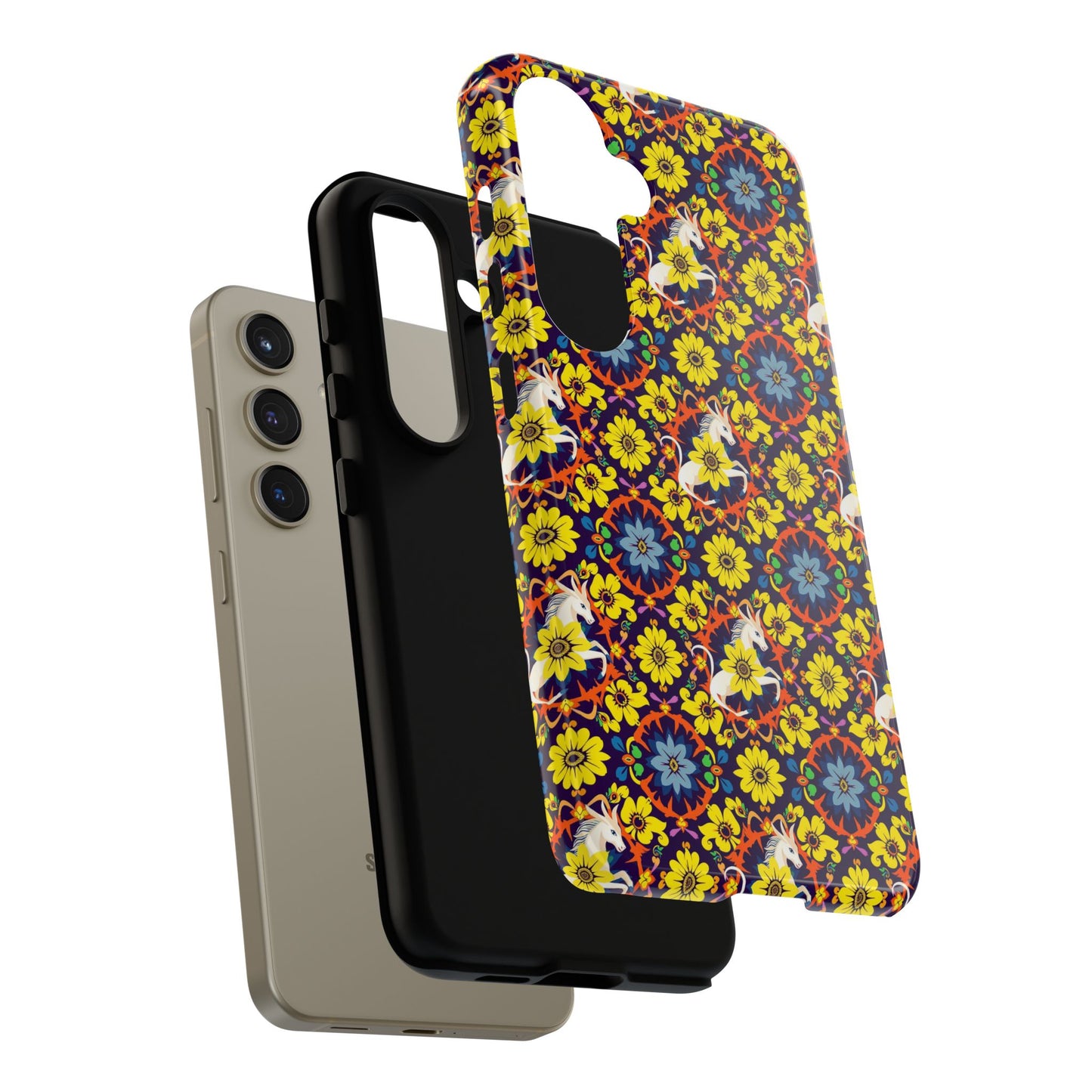 Tough Cases, Aquarius, Zodiac v3, Flower Pattern
