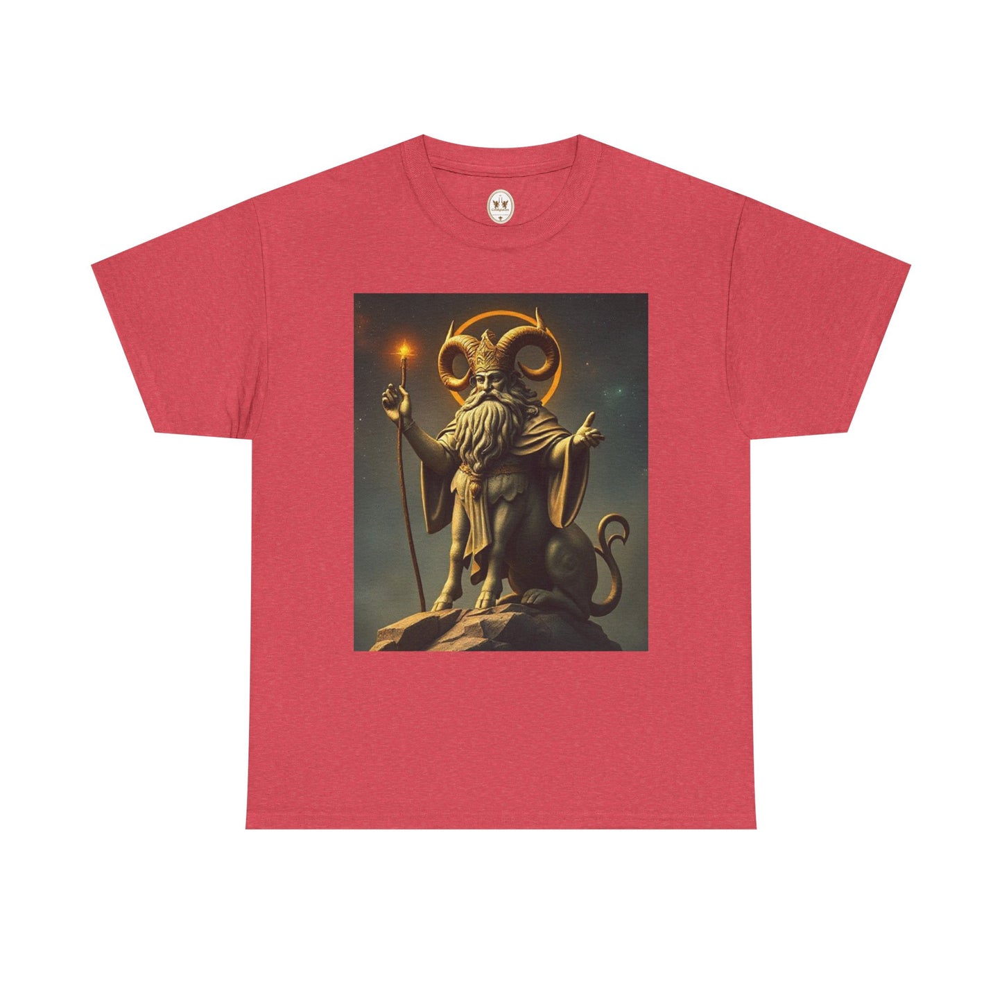 Unisex Heavy Cotton T-Shirt, Taurus God v1, Zodiac Design