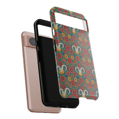 Tough Cases, Aries, Zodiac v3, Flower Pattern