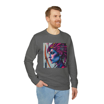 Adidas, Unisex Fleece Crewneck Sweatshirt, Sagittarius, Pop Art v1, Zodiac