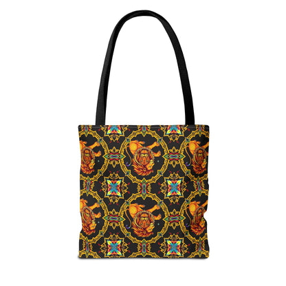 Tote Bag (AOP), Leo, Zodiac, Jewel Pattern