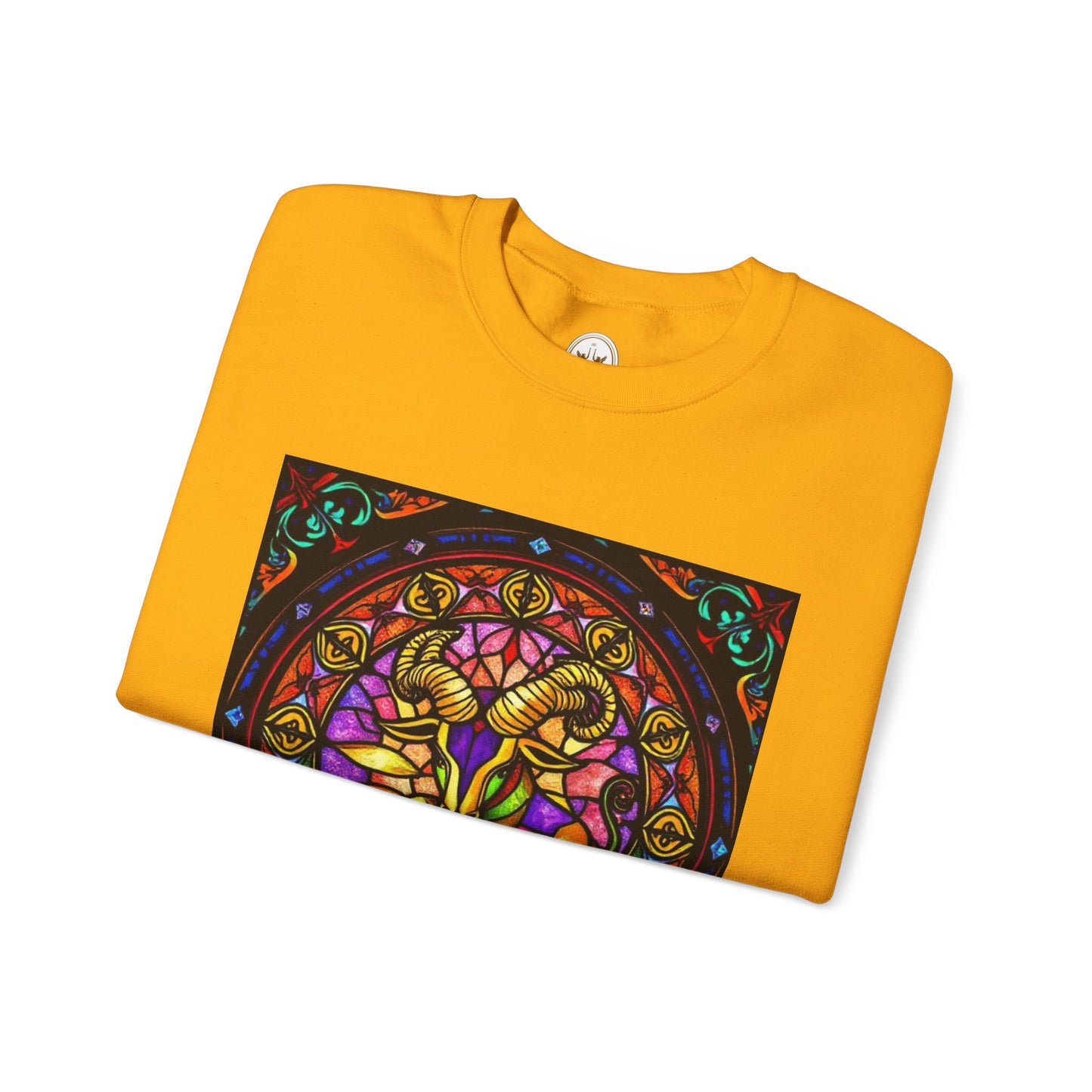 Unisex Heavy Blend™ Crewneck Sweatshirt, Glass 1, Taurus Zodiac Design