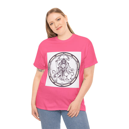 Unisex Heavy Cotton T-Shirt, Bull Centaur, Taurus Zodiac Design