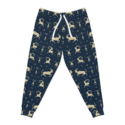 Athletic Joggers, Zodiac Design, Pattern, Capricorn, AOP