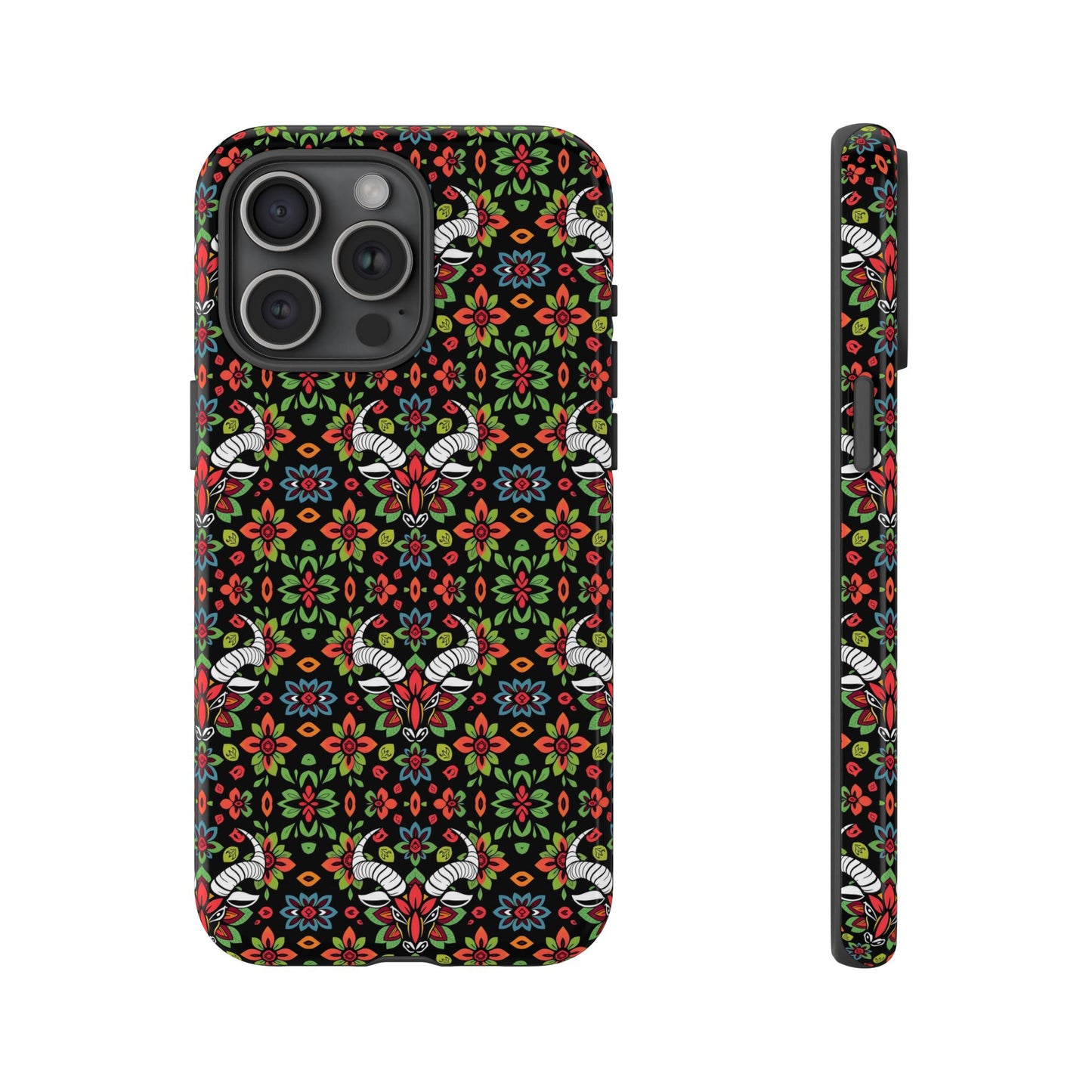 Tough Cases, Taurus, Zodiac v2, Flower Pattern