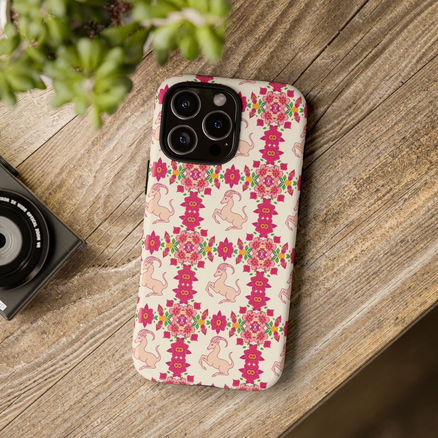 Tough Cases, Capricorn, Zodiac v3, Flower Pattern