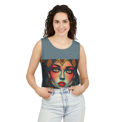 Unisex Garment-Dyed, Tank Top, Libra Design, Pop Art, 100% US cotton