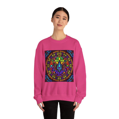 Unisex Heavy Blend™ Crewneck Sweatshirt, Glass 1, Scorpio Zodiac Design