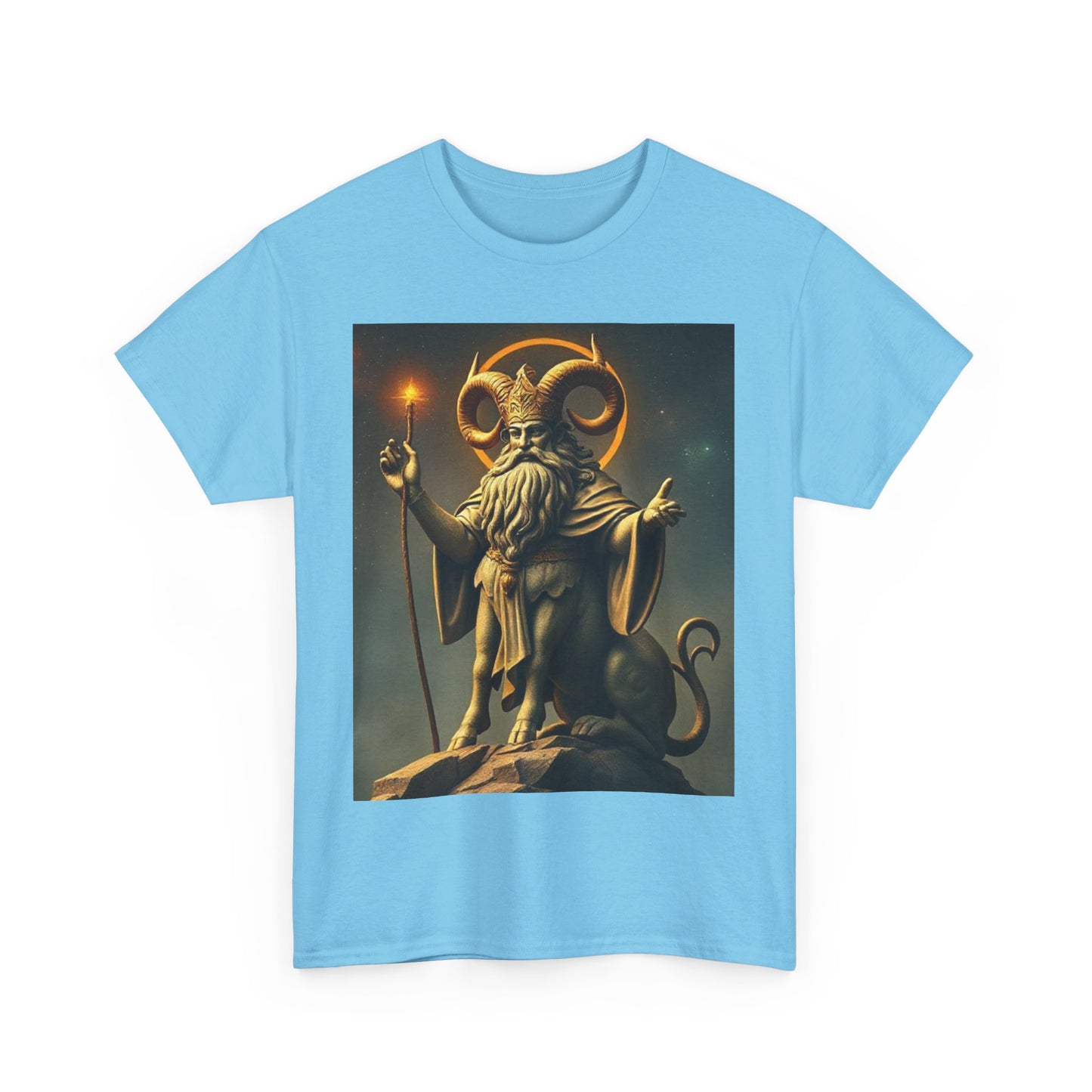 Unisex Heavy Cotton T-Shirt, Taurus God, Zodiac Design