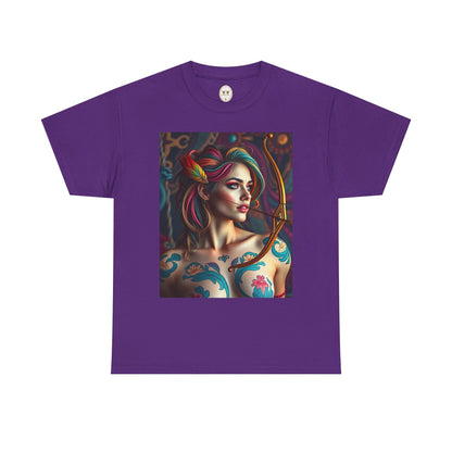 Unisex Heavy Cotton T-Shirt, Sagittarius, Zodiac v1, Sexy Art