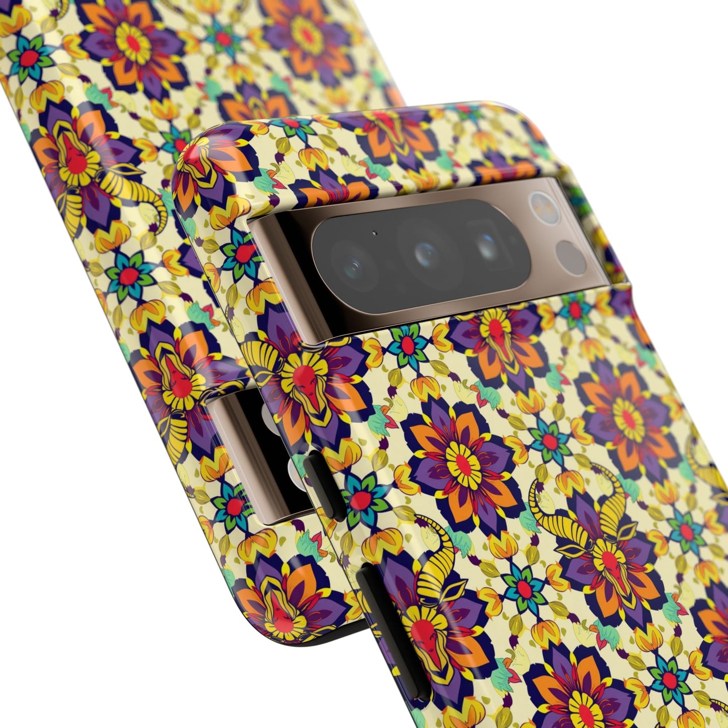 Tough Cases, Taurus, Zodiac v1, Flower Pattern