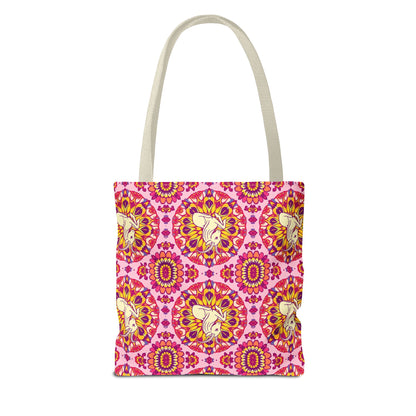 Tote Bag, (AOP), Capricorn, Zodiac v1, Flower Pattern