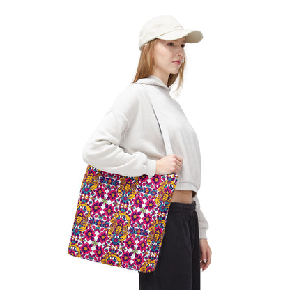 Tote Bag (AOP), Scorpio, Zodiac v1, Flower Pattern