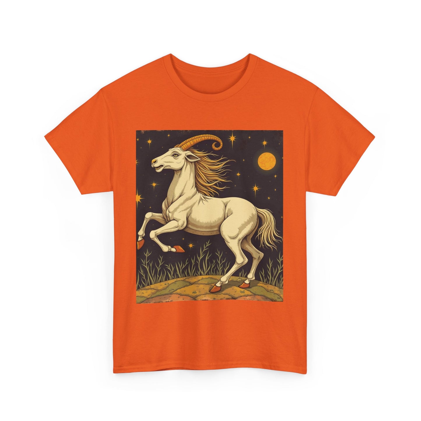 Unisex Heavy Cotton T-Shirt, Aries Animal, Zodiac Design