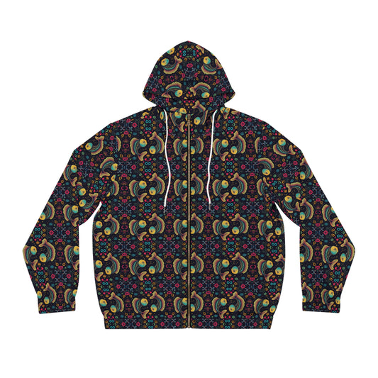 Full-Zip Hoodie (AOP), Pisces, Zodiac v3, Pattern