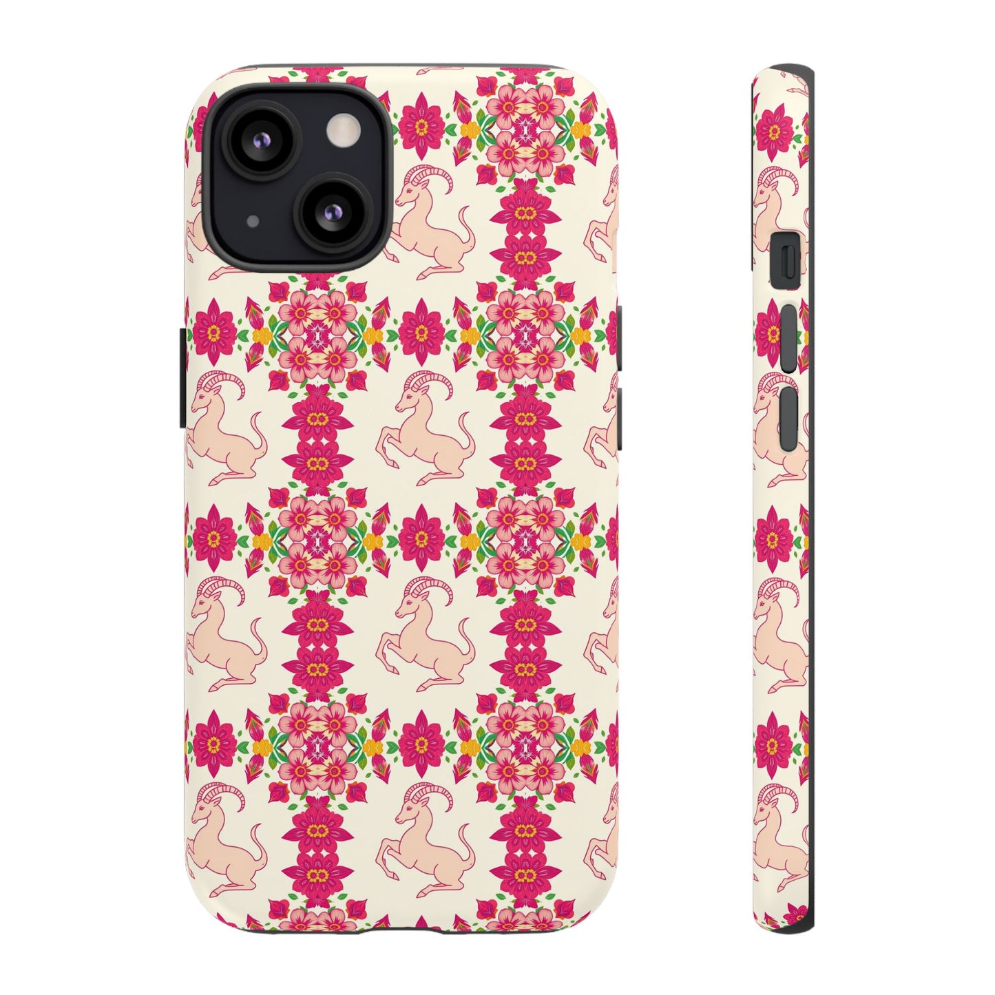 Tough Cases, Capricorn, Zodiac v3, Flower Pattern