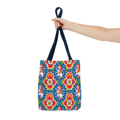 Tote Bag, (AOP), Virgo, Zodiac v2, Flower Pattern