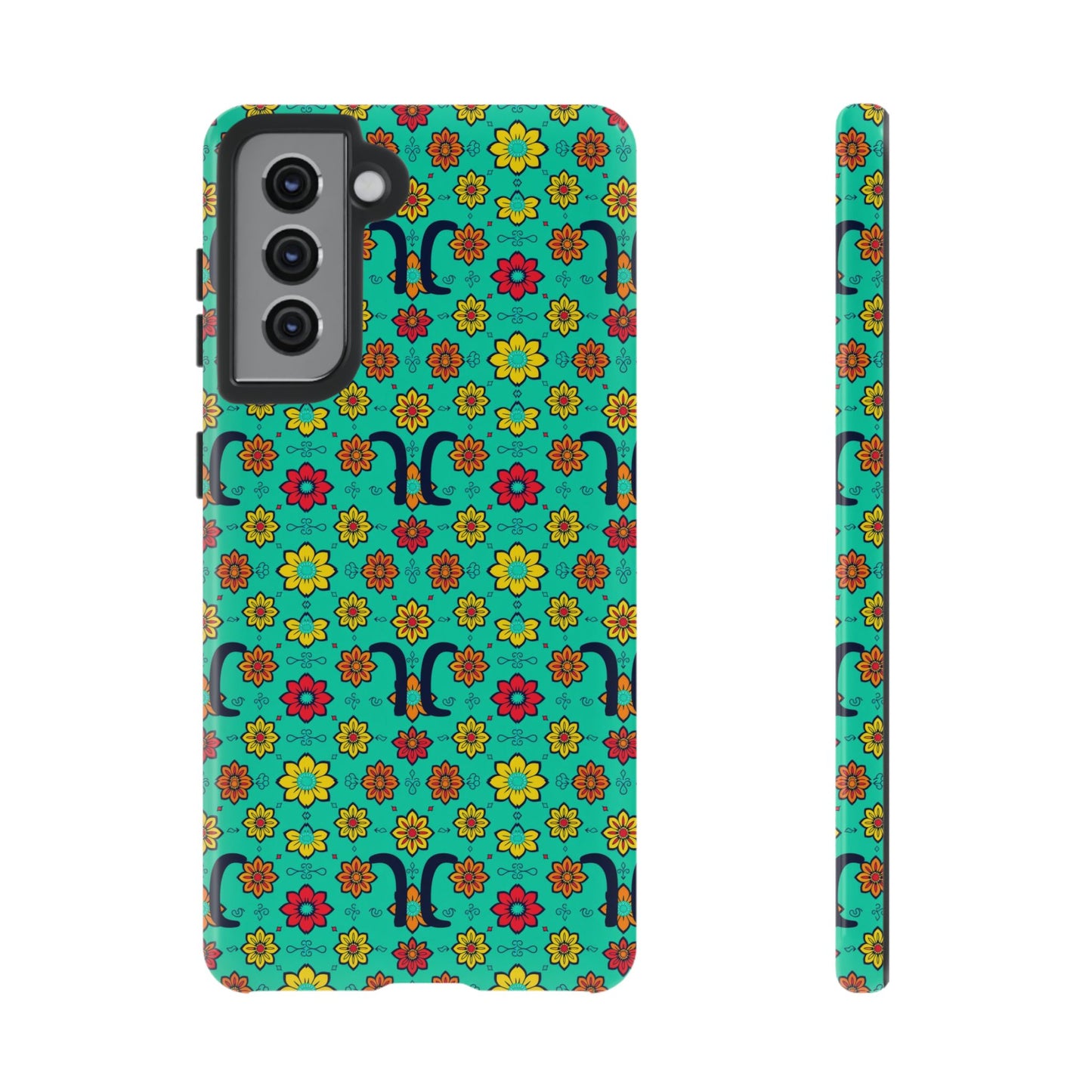 Tough Cases, Aquarius, Zodiac v2, Flower Pattern