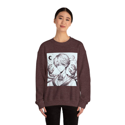 Unisex Heavy Blend™ Crewneck Sweatshirt,Two Moon, Cancer Zodiac Design